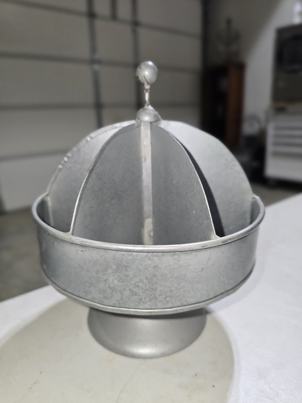 Galvanized Metal Decorative Tiered Stand - Silver